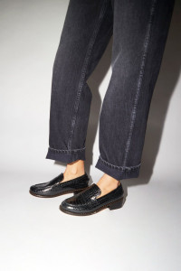 No.6 Imogen Loafer in Black Croc 