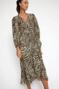 No.6 Zebra Wrap Dress