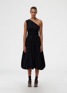 Tibi Taffeta One Shoulder Dress