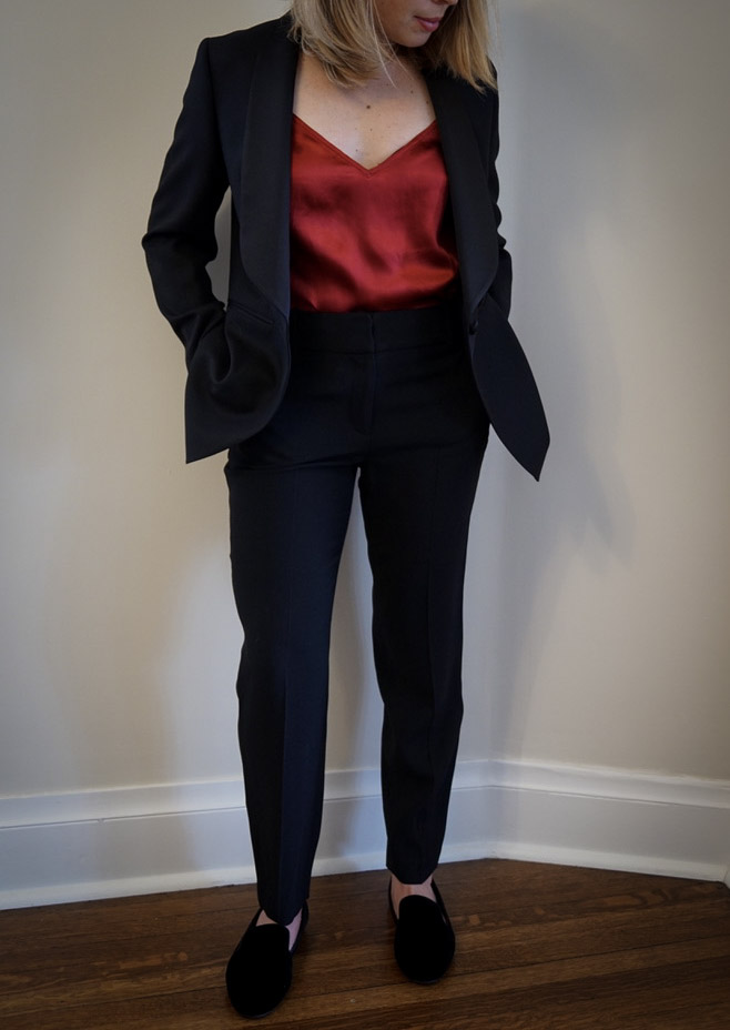 Officine Generale Tuxedo Jacket and Sezane Pants