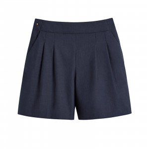 Cuyana Pleated Linen Shorts